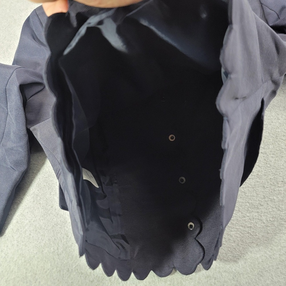 Hobbs Skirt Suit Womens 12 Blue Scallop Hem Jacket Skirt Set Lined Workwear - Picture 9 of 16